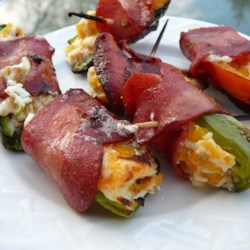 Bacon Wrapped Stuffed Grilled Jalapeños